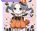 ハロウィンミニキャライラストお描きします オプションで髪型変更してより理想のお姿にカスタムもできます！ イメージ7