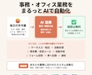 事務・オフィス業務全般をAIで自動化します 事務まわりの面倒は、まず何でも無料でご相談ください イメージ1