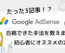 3記事でグーグルアドセンスに合格した手法を教えます 最短ルートで合格をサポートする”チートアドセンス申請術” イメージ1