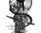 和風なダークファンタジーイラストを作成します タトゥーデザインなどもできます。 イメージ5