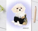 ふんわり優しいペット似顔絵を心を込めて描きます お写真をもとに、やさしい雰囲気で丁寧にお描きします イメージ1