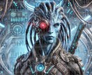 オリジナル宇宙人画像＜完成品＞を販売します SNSのプロフィール画像等にご利用下さい。 イメージ1