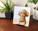 コーヒーで描いたトイプーさんをお譲りいたします ほんのりコーヒーの香り！インスタコーヒーで描きました！ イメージ3