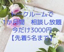 1ヶ月間メッセージにて不安やお悩みに寄り添います 今だけこの金額！人間関係や病気などご相談ください。 イメージ1