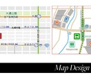 住所だけでOK!オリジナルの地図データ作成します 【カラーで見やすくキレイ】名刺やチラシ、ホームページなど！ イメージ2