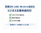 即使える/営業DM・LINE・返信文を作成します 丁寧で失礼のないビジネス文章を作成します イメージ1