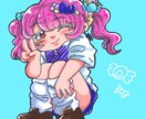 可愛いデフォルメイラスト描きます レトロやポップなど様々な絵柄対応できます！ イメージ1