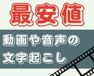 動画・音声ファイルの文字起こし、最安値でやります ケバ取り、整文なども対応可能！ イメージ1