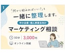 中小企業のマーケティングについて60分壁打ちします SNS・商品・PR・集客など、頭の中を一緒に整理します イメージ1
