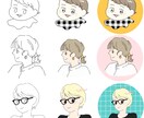 商用OK◎ やさしいシンプルアイコン描きます 写真が苦手でも使いやすい、やさしい似顔絵。 イメージ1