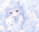 ふんわり水色パステルのSNSアイコン作ります オリジナルアイコンを制作します。 イメージ2