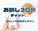 お試し30分 チャットであなたと繋がります 即レス！LINE感覚で愚痴、悩み、なんでも話しましょう！ イメージ1