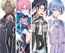 立ち絵イラスト制作します 表情差分4種セット｜キャラデザインも可能！ イメージ3