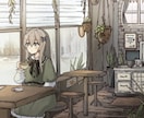 背景付き一枚絵 /MVイラスト/挿絵など描きます 密度の高いペン画風イラストや背景、厚塗りが得意です イメージ7