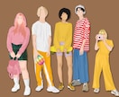 商用利用無料！格安でシンプルなイラストを提供します シンプルでフラットなイラストお届けします！SNSアイコンにも イメージ1
