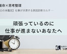 仕事の渋滞解消！　あなたの思考のクセを診断します 生まれ持った性質分析×個別カルテで明日から動ける自分に！ イメージ1