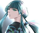 顔から胸あたりまでのイラストを描きます 中性的、綺麗め、ミステリアスな絵を描きます。 イメージ1