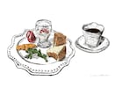 カフェメニューを風合いある線画で描きます 温もり感じる絵で、美味しさを表現しませんか。 イメージ8
