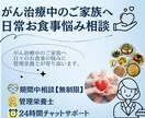 がん治療中の【ご家族向け】食事のアドバイスをします 【24時間OK】管理栄養士が日常の食事相談にのります イメージ1