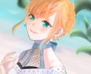 バストアップで可愛い男女イラストお描きします SNSアイコン用、ヘッダー用などカスタマイズ可能 イメージ1