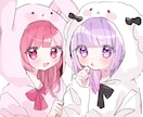 かわいい女の子のイラスト描きます SNSアイコンにぴったりなキラキラな女の子たちを描きます♡ イメージ2