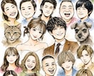 ゲスト参加型　結婚証明書　そっくり似顔絵描きます 2人2,000円　1人追加毎+500円　大人数◯ イメージ2