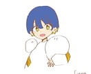 シンプルなゆるふわイラスト(ベタ塗り)描きます アイコン、プロフィール画像、似顔絵にぜひ！！ イメージ3