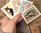切手型⭐︎大切なペットを、小さな水彩画にします 手のひらに収まる宝物。ペットの「切手型」水彩肖像画描きます イメージ2
