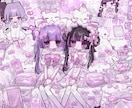 アイコンや1枚絵、夢絵など描きます 細かい背景と女の子が得意♡ゆめかわ〜病み系やゴシックまで◎ イメージ4