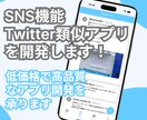 低価格でSNS開発を承ります アプリ開発歴５年以上のプログラマーが低価格でアプリ実現します イメージ1