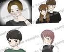 SNSのアイコンや、背景に、贈り物に描きます あなただけのsnsのアイコンを描きます イメージ2