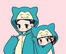 ポップでゆるキャラのイラストを描きます スピード納品！ペア画にもいかがでしょうか イメージ10