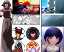 一ヶ月分❨月2回 ❩/ イラストを代わりに描きます 一次創作•オリキャラのイラストを手が足りない方向けに描きます イメージ3