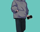 SNSで使用できるプロフイラスト作成いたします 彩度低め、クールな雰囲気のイラストが得意です イメージ6