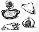 筆絵・墨絵でイラストを描きます！水彩風も描けます 筆絵をリーズナブルに！食べ物・もの・動物など和風な作品に！ イメージ8