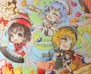 東方のイラスト原画を作成します 世界で1つだけ！ぷにかわなキャラをお届けします！ イメージ4