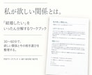 あなたの思う「結婚したい」を分解して整理します 「欲しい関係」から、婚活の相手選びを見つめ直すワークです イメージ1