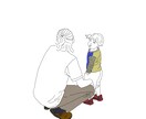 写真を元にシュールでかわいいイラストを描きます 大切なお子さん、ペットのお写真を、シュールでかわいい絵へ。 イメージ3