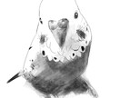 すっきりした鉛筆画風の似顔絵CGイラスト作成します SNSアイコンやホームページの似顔絵にモノクロCGイラスト イメージ6
