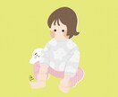 ふんわりした世界に変える、にがおえイラスト描きます まるで絵本の中に入り込んだような、やさしい絵にします！ イメージ1