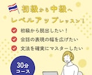 タイ語　初級から中級へ！レベルアップレッスンします タイ語会話表現の幅を広げたいあなたにぴったりのコース｜30分 イメージ1