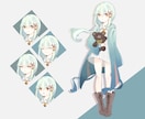 女の子のキャラクターデザインします TRPGやゲームの立ち絵、動画制作などに イメージ6