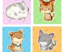 ペットのゆるふわSNSアイコン描きます あなたのペットをゆるふわにイラスト化します！！ イメージ1