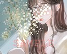 商用利用可◎お洒落なアイコンや名刺イラスト描きます 人と被らないお花と女の子のふんわり大人可愛いイラスト＊ イメージ7