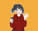 著作権込で立ち絵販売致します IRIAM対応元気系ポニーテールパーカーミニスカート女子 イメージ1