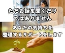 話すだけで頭と気持ちが整理されます 話すだけでスッキリ|仕事・恋愛のモヤモヤ整理します イメージ4