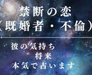 禁断の恋（不倫・既婚者）の悩み占います 彼（彼女）の心の奥の秘密を解き明かします イメージ1