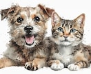 ペットの似顔絵イラスト|水彩画風の似顔絵にします 2日以内納品｜イラスト｜似顔絵｜水彩画｜プレゼント イメージ3