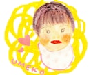 ポップでかわいい赤ちゃん似顔絵を描きます 赤ちゃんをポップな筆ペン画でかわいく描かせていただきます イメージ1
