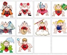 既存のキャラクターの表情変化や着替えたイラストを描きます【バリエーション制作】 イメージ1